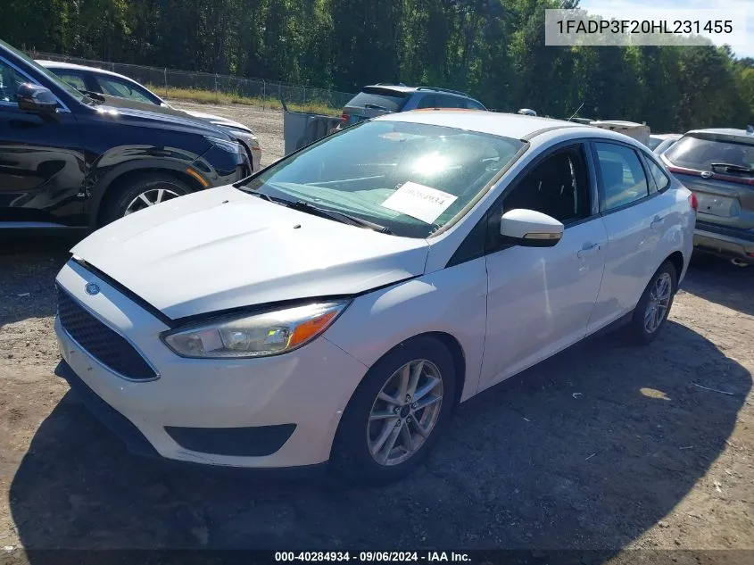 1FADP3F20HL231455 2017 Ford Focus Se