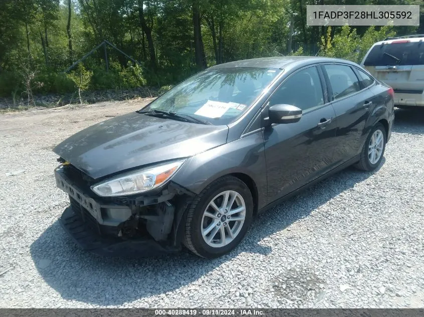 2017 Ford Focus Se VIN: 1FADP3F28HL305592 Lot: 40289419