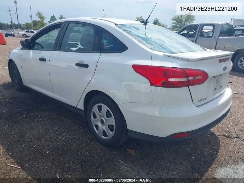 1FADP3E23HL221200 2017 Ford Focus S