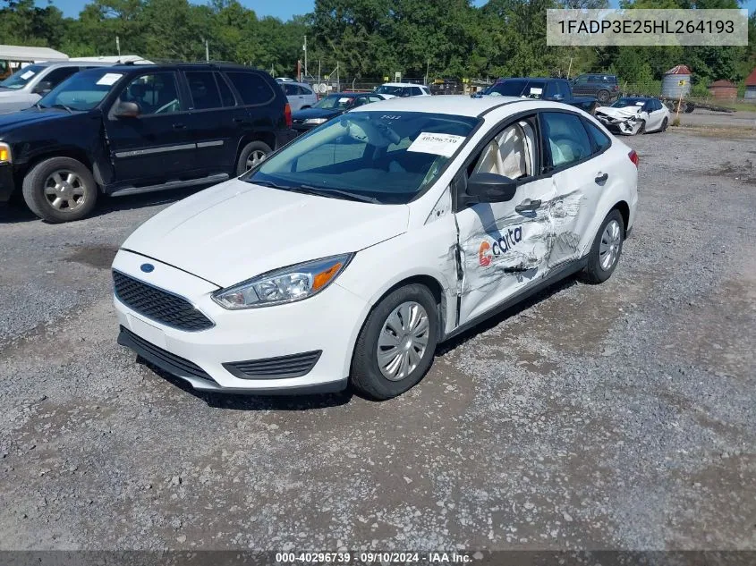 2017 Ford Focus S VIN: 1FADP3E25HL264193 Lot: 40296739