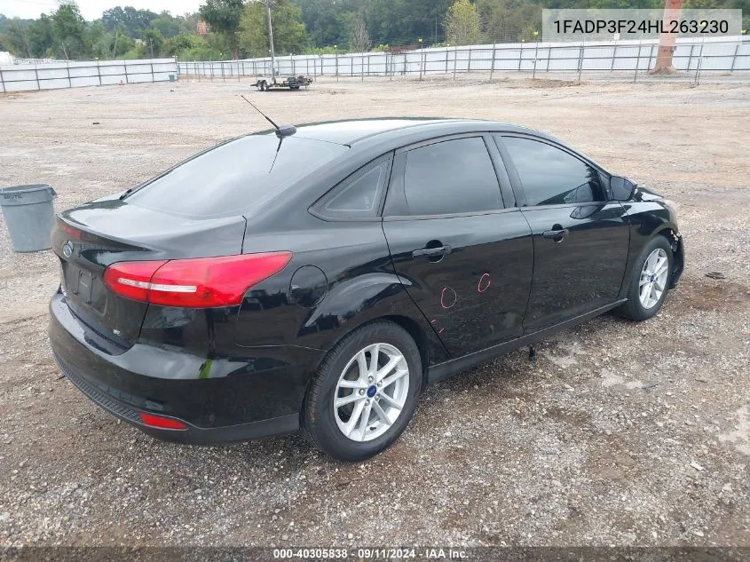 2017 Ford Focus Se VIN: 1FADP3F24HL263230 Lot: 40305838