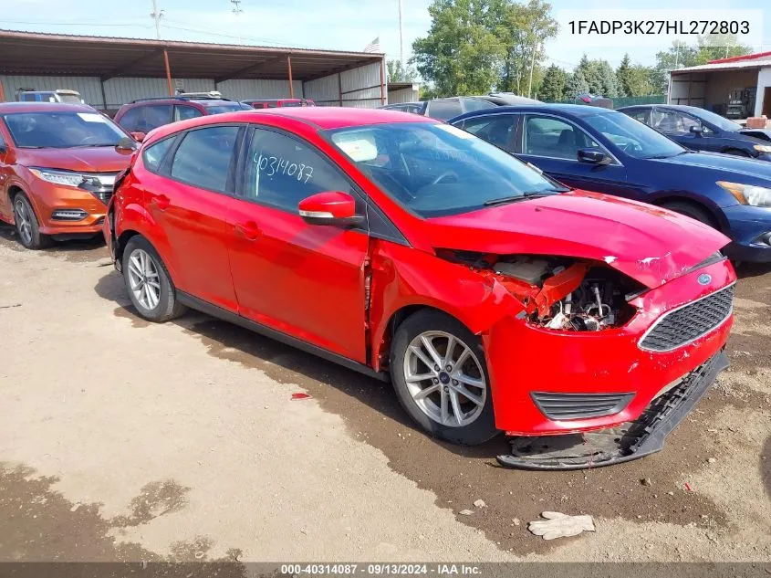 2017 Ford Focus Se VIN: 1FADP3K27HL272803 Lot: 40314087