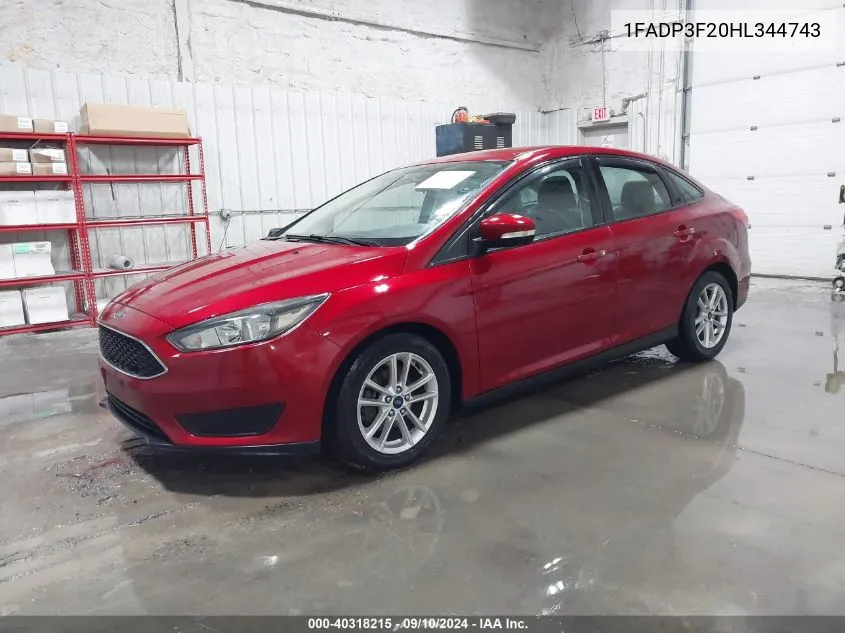 1FADP3F20HL344743 2017 Ford Focus Se