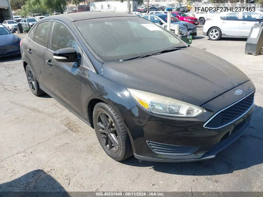 2017 Ford Focus Se VIN: 1FADP3F27HL237463 Lot: 40331649