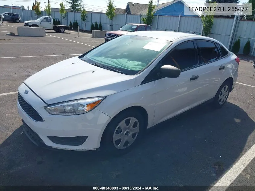 2017 Ford Focus S VIN: 1FADP3E27HL255477 Lot: 40340093