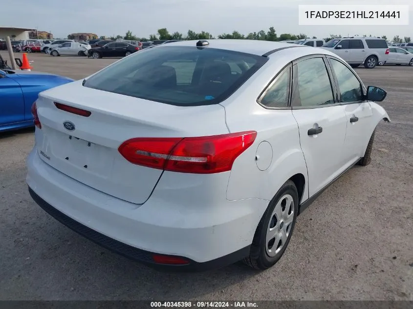 1FADP3E21HL214441 2017 Ford Focus S