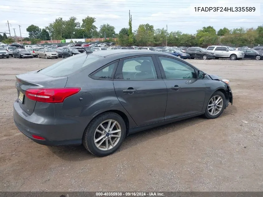 1FADP3F24HL335589 2017 Ford Focus Se