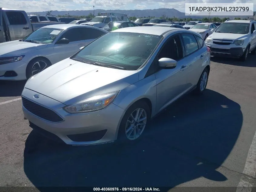 2017 Ford Focus Se VIN: 1FADP3K27HL232799 Lot: 40360976