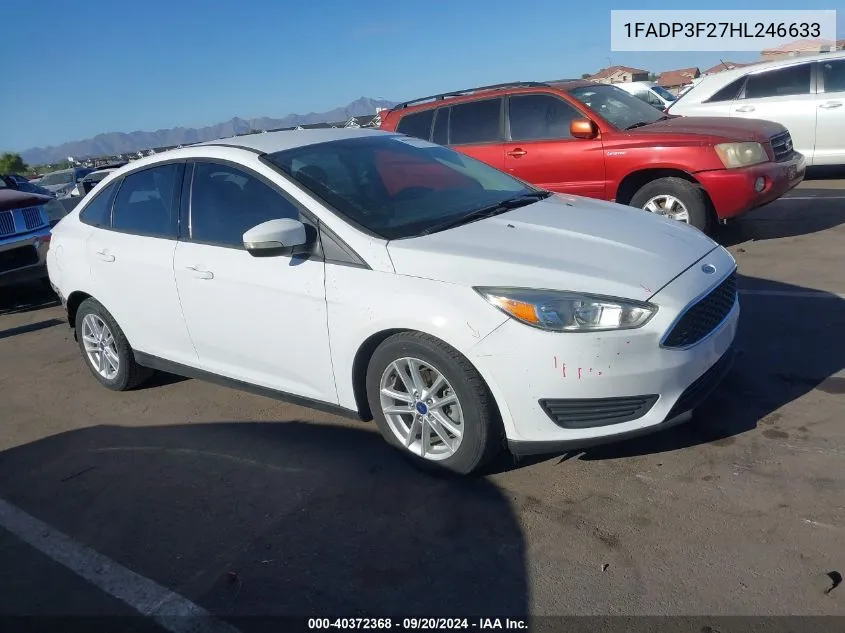 2017 Ford Focus Se VIN: 1FADP3F27HL246633 Lot: 40372368