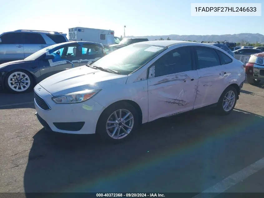 2017 Ford Focus Se VIN: 1FADP3F27HL246633 Lot: 40372368