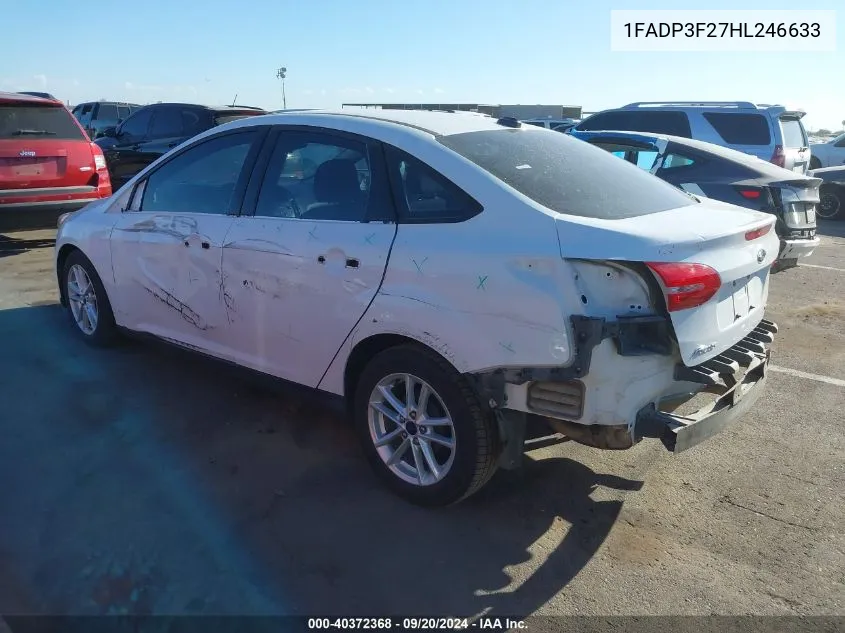 2017 Ford Focus Se VIN: 1FADP3F27HL246633 Lot: 40372368