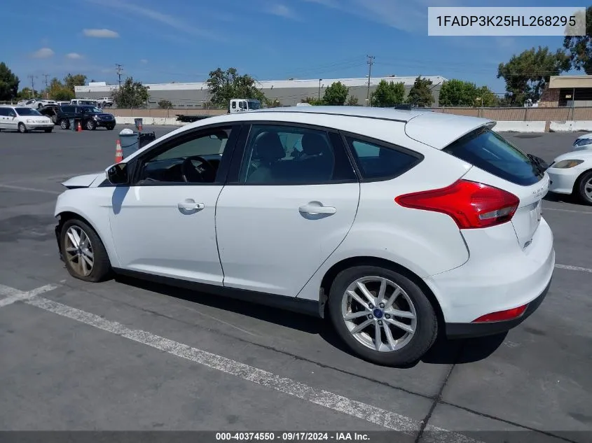 2017 Ford Focus Se VIN: 1FADP3K25HL268295 Lot: 40374550