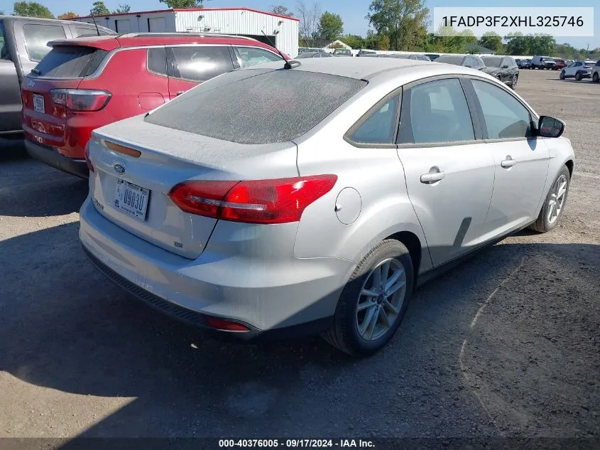 1FADP3F2XHL325746 2017 Ford Focus Se