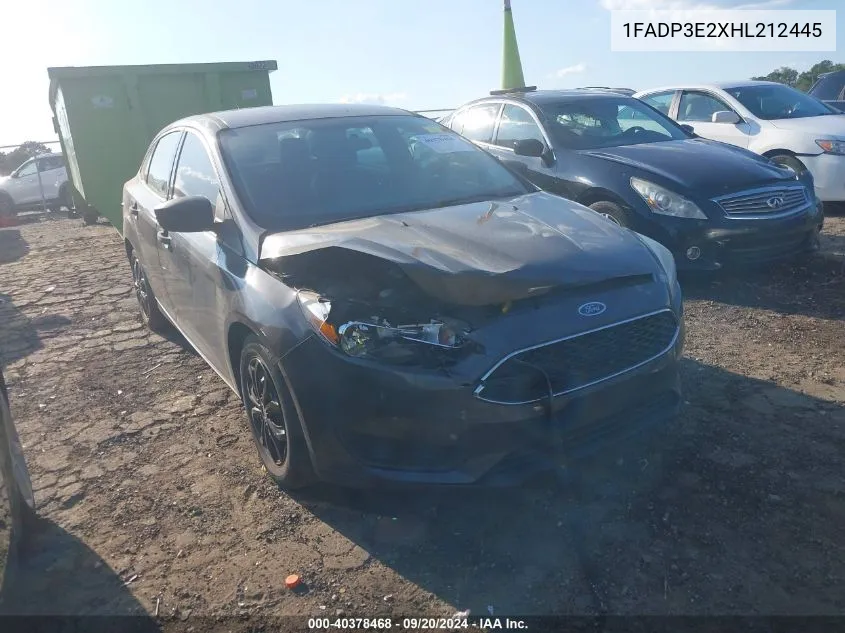 2017 Ford Focus S VIN: 1FADP3E2XHL212445 Lot: 40378468