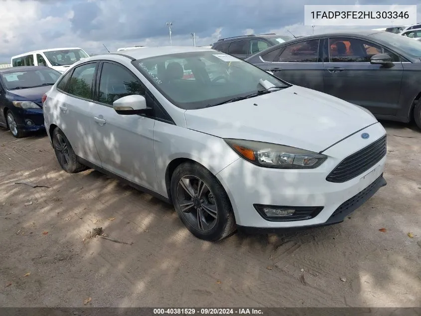 2017 Ford Focus Se VIN: 1FADP3FE2HL303346 Lot: 40381529