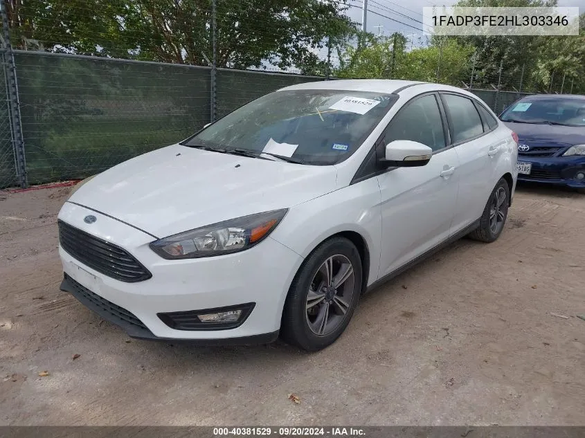 2017 Ford Focus Se VIN: 1FADP3FE2HL303346 Lot: 40381529