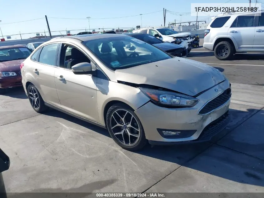 2017 Ford Focus Sel VIN: 1FADP3H20HL258183 Lot: 40385339