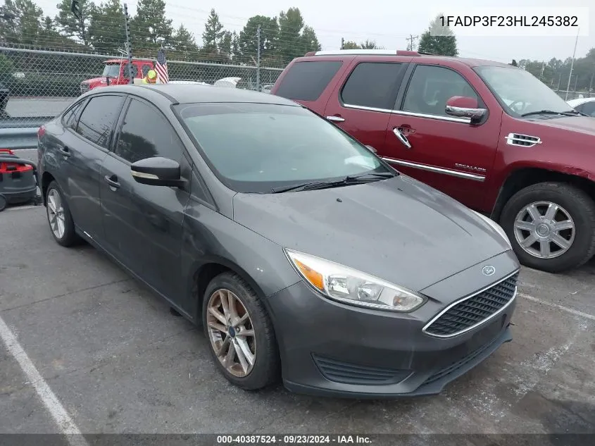 2017 Ford Focus Se VIN: 1FADP3F23HL245382 Lot: 40387524