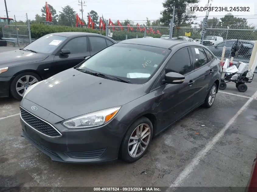 2017 Ford Focus Se VIN: 1FADP3F23HL245382 Lot: 40387524