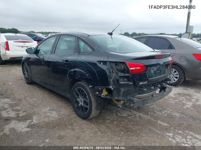 2017 Ford Focus Se VIN: 1FADP3FE3HL284080 Lot: 40394210