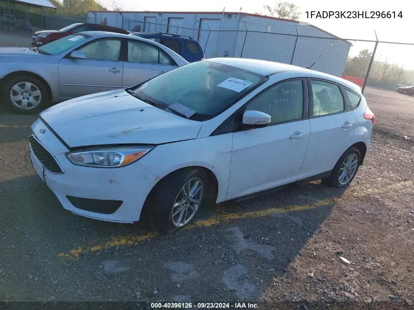 2017 Ford Focus Se VIN: 1FADP3K23HL296614 Lot: 40396126