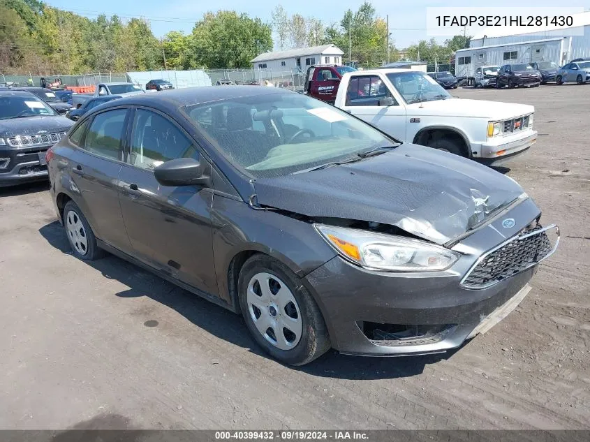 1FADP3E21HL281430 2017 Ford Focus S