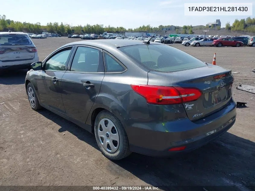 1FADP3E21HL281430 2017 Ford Focus S