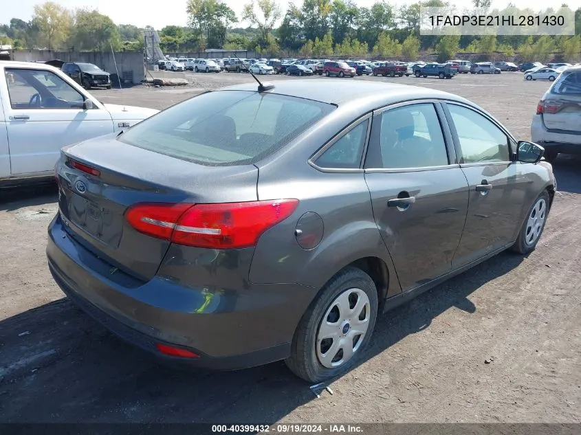 1FADP3E21HL281430 2017 Ford Focus S