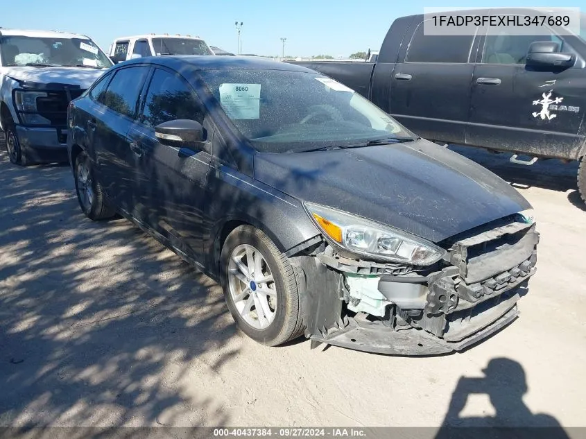 2017 Ford Focus Se VIN: 1FADP3FEXHL347689 Lot: 40437384