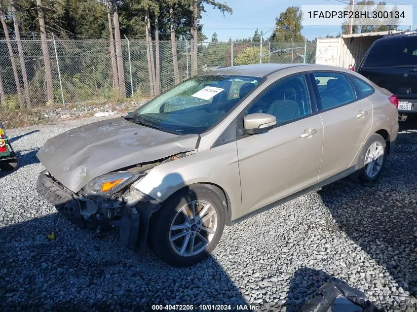 2017 Ford Focus Se VIN: 1FADP3F28HL300134 Lot: 40472205