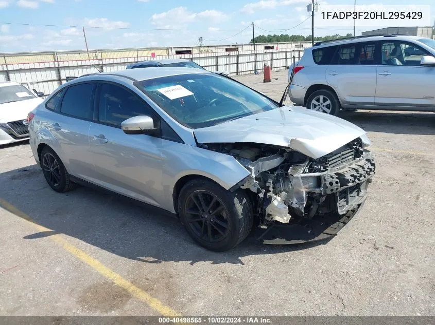 2017 Ford Focus Se VIN: 1FADP3F20HL295429 Lot: 40498565