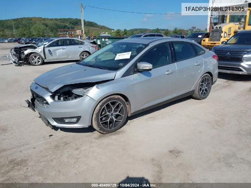 2017 Ford Focus Sel VIN: 1FADP3H28HL218305 Lot: 40499729