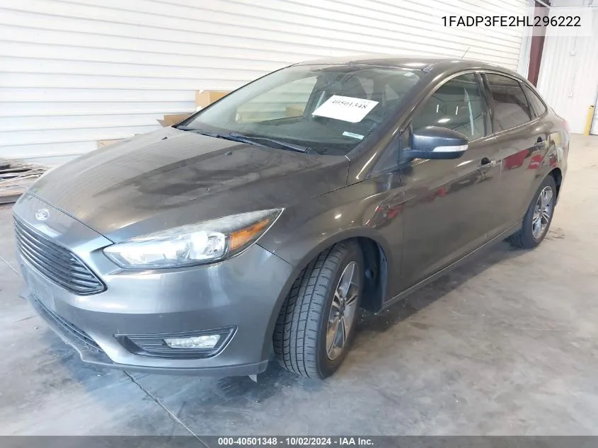 2017 Ford Focus Se VIN: 1FADP3FE2HL296222 Lot: 40501348