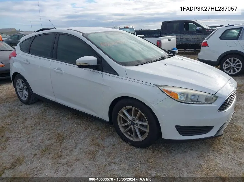 2017 Ford Focus Se VIN: 1FADP3K27HL287057 Lot: 40503570