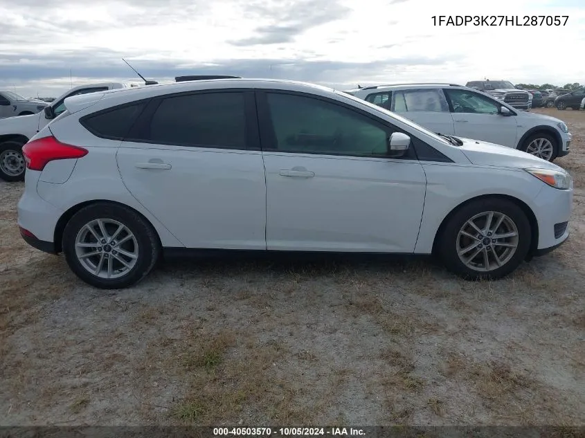 2017 Ford Focus Se VIN: 1FADP3K27HL287057 Lot: 40503570