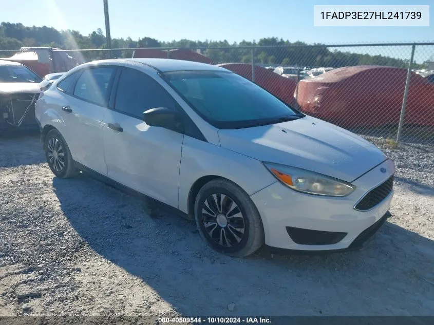 2017 Ford Focus S VIN: 1FADP3E27HL241739 Lot: 40509544