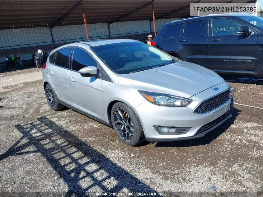 2017 Ford Focus Sel VIN: 1FADP3M21HL253385 Lot: 40510520