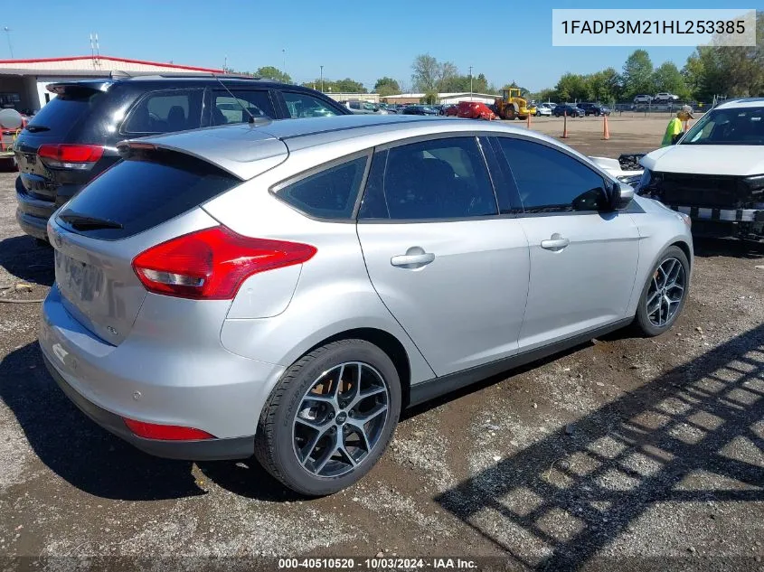 2017 Ford Focus Sel VIN: 1FADP3M21HL253385 Lot: 40510520