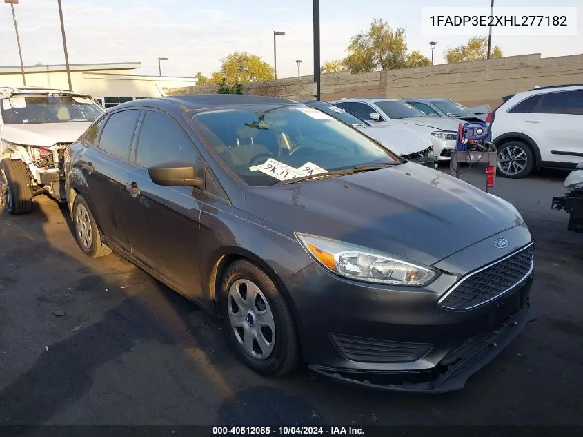 2017 Ford Focus S VIN: 1FADP3E2XHL277182 Lot: 40512085