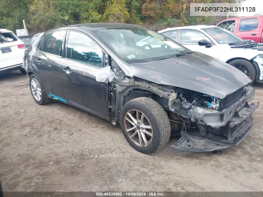 2017 Ford Focus Se VIN: 1FADP3F22HL311128 Lot: 40535993