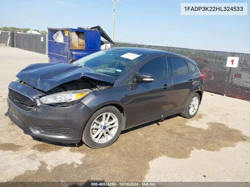 2017 Ford Focus Se VIN: 1FADP3K22HL324533 Lot: 40536250