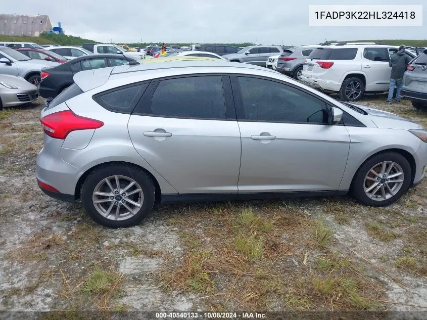 2017 Ford Focus Se VIN: 1FADP3K22HL324418 Lot: 40540133