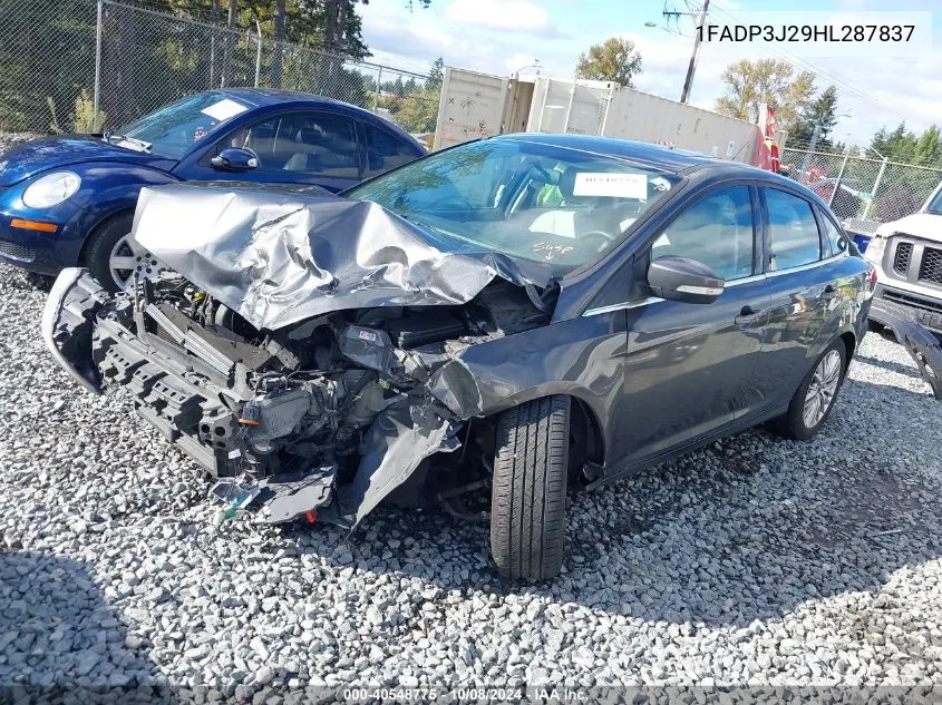 2017 Ford Focus Titanium VIN: 1FADP3J29HL287837 Lot: 40548775