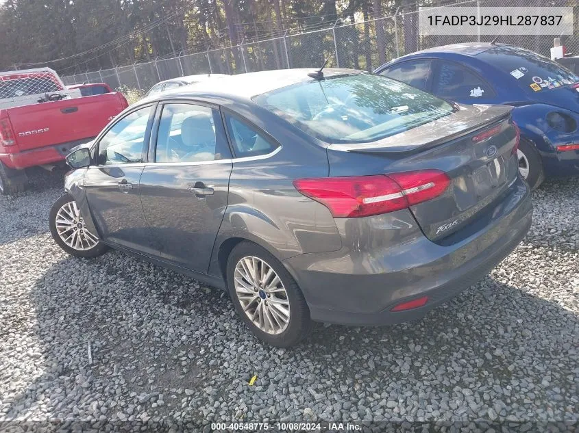 1FADP3J29HL287837 2017 Ford Focus Titanium