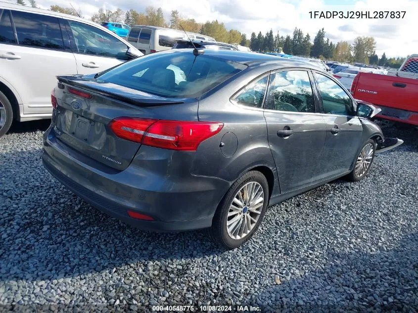 1FADP3J29HL287837 2017 Ford Focus Titanium