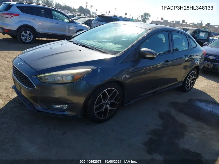 2017 Ford Focus Sel VIN: 1FADP3H28HL348133 Lot: 40552078