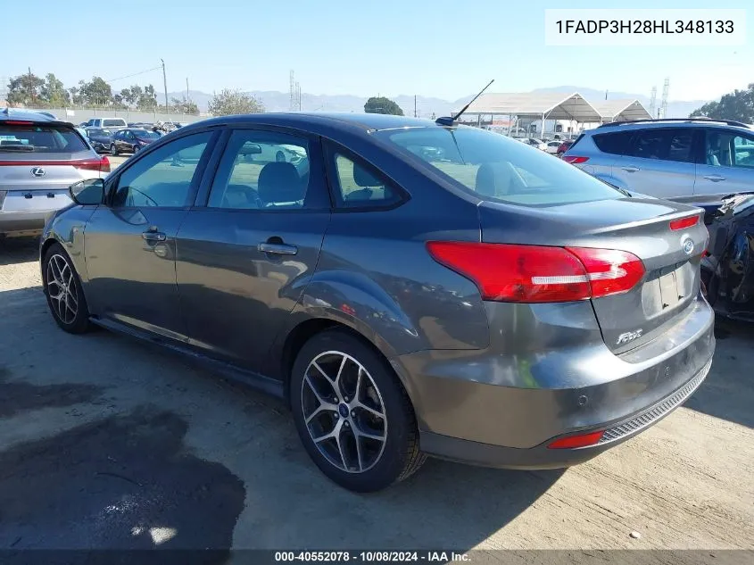 2017 Ford Focus Sel VIN: 1FADP3H28HL348133 Lot: 40552078