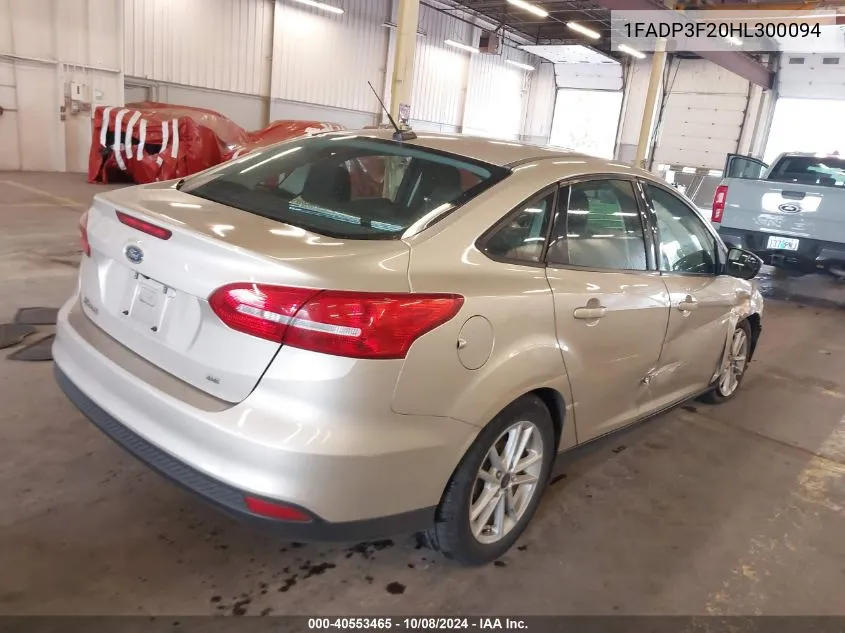 1FADP3F20HL300094 2017 Ford Focus Se