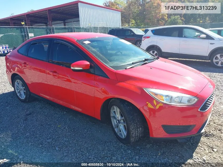 2017 Ford Focus Se VIN: 1FADP3FE7HL313239 Lot: 40555830