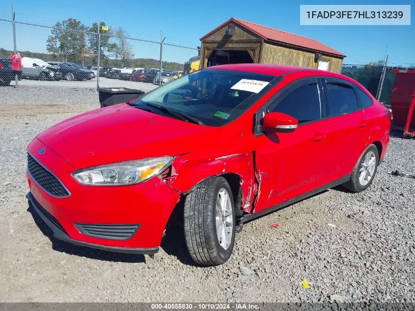 2017 Ford Focus Se VIN: 1FADP3FE7HL313239 Lot: 40555830